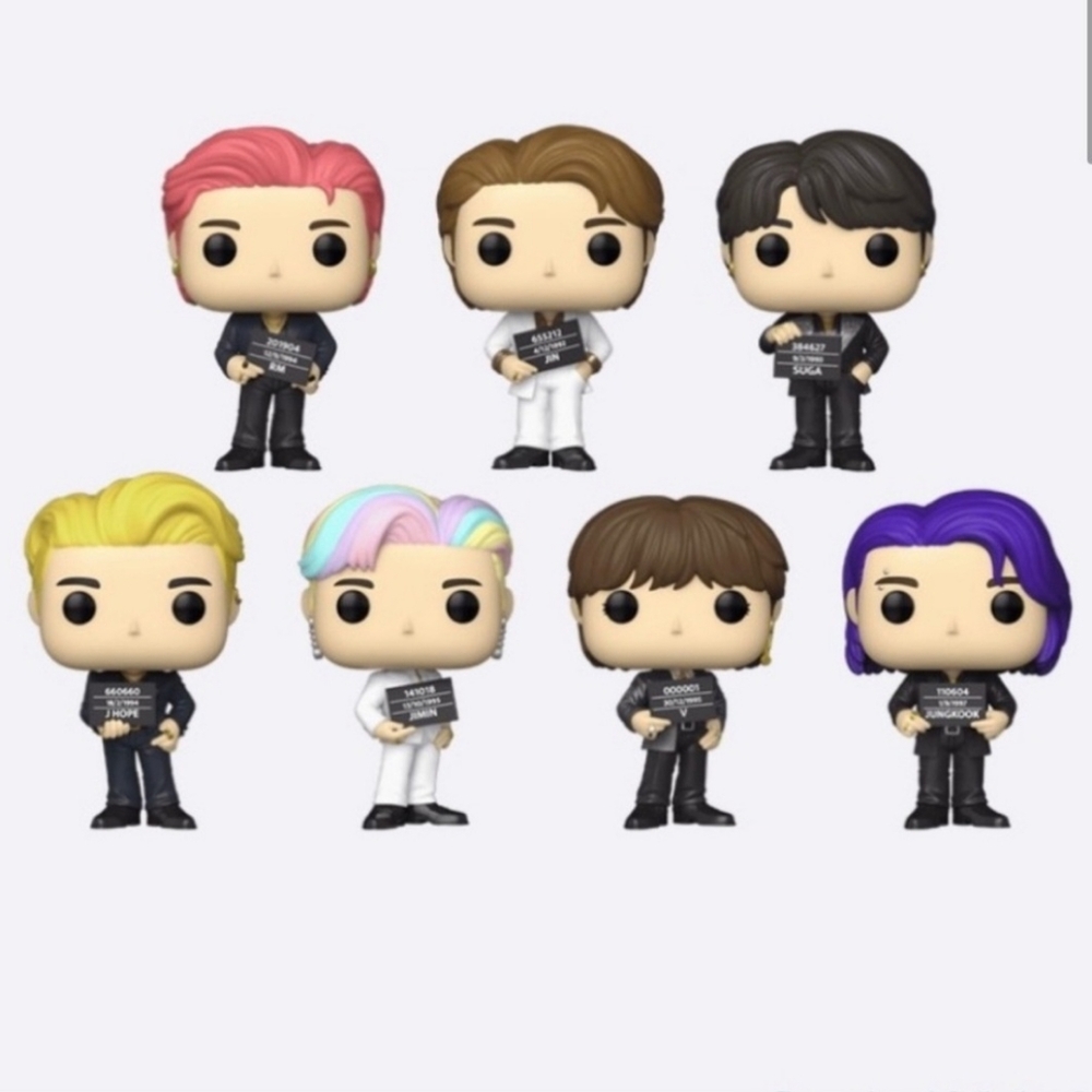 Funko Pop! Rocks BTS Butter Vinyl Figures, Lot of 7
